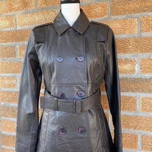 Reiss leather jacket size 10